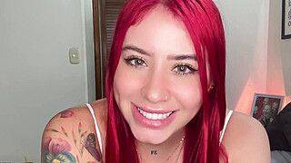Redhead with big tits masturbates for you - ah-me.com