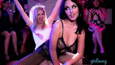 Charlotte Stokely - Jade Baker - Lesbian Bride Fucks Stripper Hard as Bridesmaids Watch in Wedding Fantasy - porntry.com
