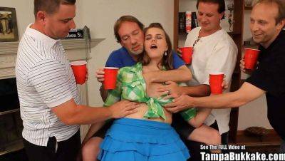 Southern Girl with Big Tits Takes Anal Gangbang and Cum Swallow - porntry.com