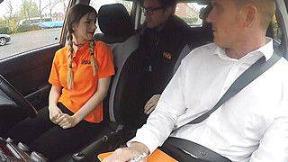 Marc Rose - Stella Cox - Fake Driving School - Stella Cox gets her large boobs out to pass her test - ah-me.com