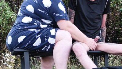Stepmom Jerks Dick on Park Bench - Zona901 MILF Public Fingering - porntry.com