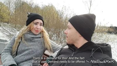 Nikolas - Russian Pickup: Nikolas Fucks Teen Blonde in Hallway with Big Ass & Natural Tits - porntry.com - Russia