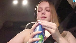 Russian beauty gave herself for an energy drink - ah-me.com - Russia