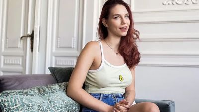 Steven Hard - Big Tits Redhead Gets Rough Deep Throat By Dominant Stud - xxxfiles.com - Spain