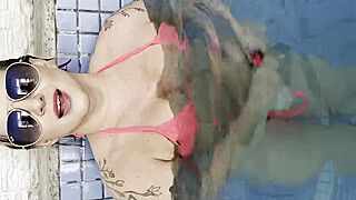 I was teasing a black guy in the pool showing my pussy, I couldn't resist, I went to take a shower with him and suck that hard, thick cock - Complete on Cassiflix - ah-me.com
