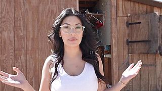 “Cum in my pretty little mouth” - FUCKING MY CONTRACTOR IN A BARN - ah-me.com