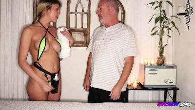 Happy Ending - Shady Spa Massage with Madison Blaze - Big Tits Blonde MILF Gets Deep Tissue Rubdown & Happy Ending - porntry.com - Britain