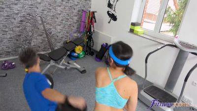 Watch this Afghan babe pushed to the limits in the gym with her huge tits and tight pussy - sexu.com