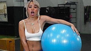Gym pounding of fit oily Asian beauty - ah-me.com