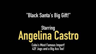 Naughty or Nice BBW Angelina Castro Gets Black Santa Cock - hotmovs.com