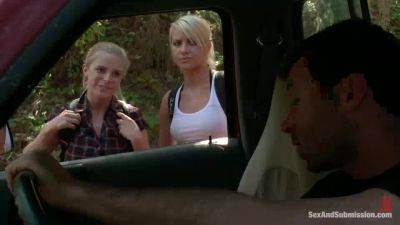 Captured In The Woods: A Featured Presentation: Two Beautiful Blondes Brutally Fucked In The Wild - Kink - hotmovs.com