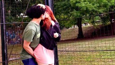 Redhead Schoolmate Lenarica Gives Deepthroat and Rough Sex in the Park - porntry.com