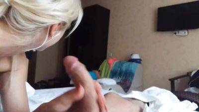 Hot Russian Blonde MILF Rides Big Dick and Sucks It Hard in Hotel Room - porntry.com - Russia