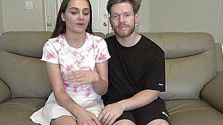 Aften Opal - Claire - Threesome strip football ends with amazing blowjobs and double fucking babes - ah-me.com