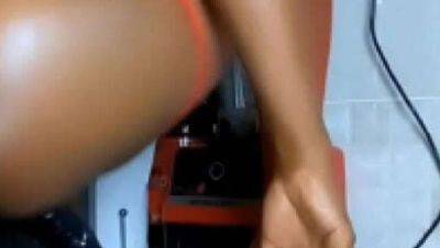 Freakyqueennxx's Hot Kitchen Dildo Fun - Busty MILF Solo Play - porntry.com
