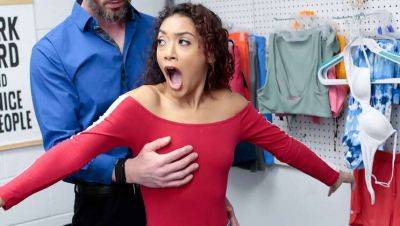 Mike Mancini - Sarah Lace - Ebony Teen Sarah Lace Caught Shoplifting and Punished with Rough Anal by Officer Mike Mancini - xxxfiles.com