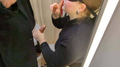 Risky Dressing Room Blowjob - Almost Caught by Employee - Cum Swallow in Public - porntry.com - Germany