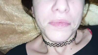 Amateur Wife Gives Sloppy Blowjob and Takes Cum in Mouth - xxxfiles.com