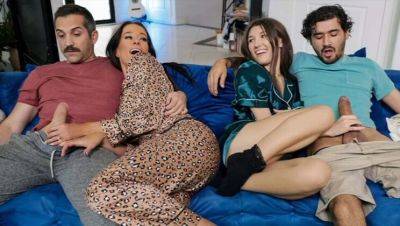 Sofie Marie - Donnie Rock - Maya Woulfe - Stepdad and I Try to Win No Nut November, But Stepmom and Girlfriend Team Up to Stop Us! - porntry.com