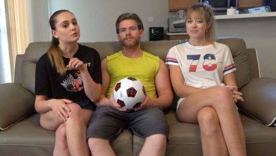 Aften Opal - River Lynn - Hot Strip Soccer Game Turns into Pool Threesome with Aften Opal and River Lynn - veryfreeporn.com