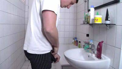Jason Steel - Young Girl Sucks Big Cock in Bathroom - Mature Pussy Fucking with Jason Steel - porntry.com - Germany