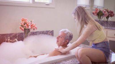 Athena Heart Wants to Give Her Step-Grandpa the Best Birthday Blowjob Ever! - sexu.com