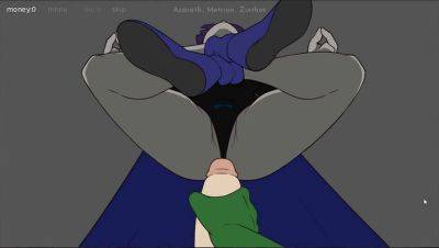 Raven - Teen Titans Hentai: Alien Handjob with Raven and Starfire - porntry.com