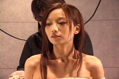 Lovely Asian Brunette Gets Tied Up And Suspended - hotmovs.com - Japan
