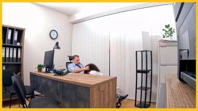 Office Lady Boss gets off multiple times with her naughty employee in stockings - sexu.com - Czech Republic