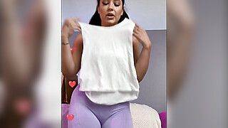 Latina tries new clothes and dick on camera - ah-me.com