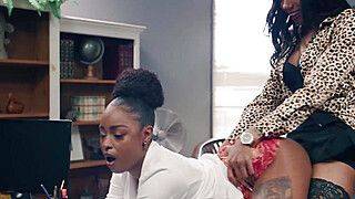 Destiny Mira - Ebony shemale Leilani Li fucks her boss - ah-me.com
