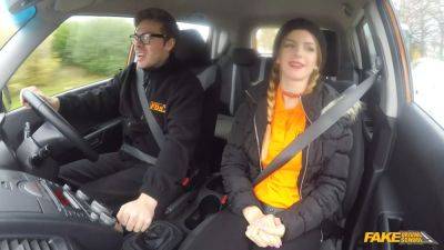 Marc Rose - Stella Cox and Marc Rose bang a fake driving instructor in HD reality porn - sexu.com - Britain