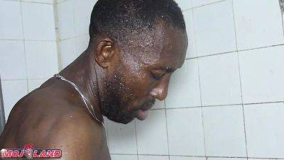 Hot MILF Gives Bathroom Blowjob and Handjob to Big Black Cock - xxxfiles.com - Nigeria