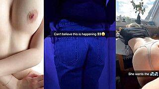 college girls snapchat compilation of dirty fucking TRIPLE SCREEN - ah-me.com