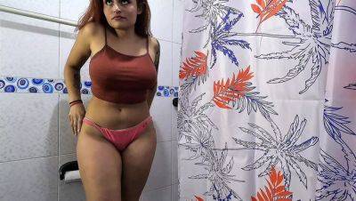 Horny Colombian Cousin Begs For Cum in Shower - POV Doggystyle - porntry.com - Colombia