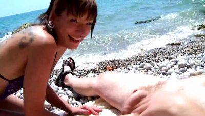 18-Year-Old Zoe Nil Gets Her Tight Pussy Fucked Hard on the Beach - veryfreeporn.com
