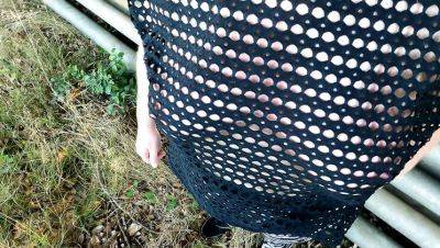 Outdoor Public BDSM: Big Tits Slapped Hard in Cornfield - veryfreeporn.com - Germany