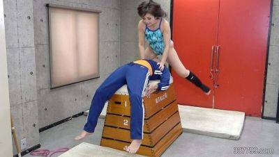Japanese Female Teacher Dominates Students in Gym Class - Facesitting & Trampling - xxxfiles.com - Japan