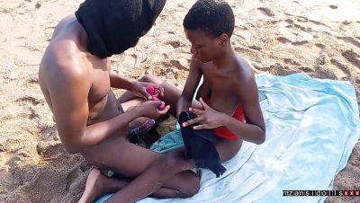 18yo Black Teen Fucked Hard on Beach - Amateur Missionary Sex - porntry.com - South Africa
