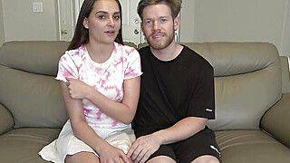 Aften Opal - Claire - Both girls end up sucking his cock after a strip football match - ah-me.com