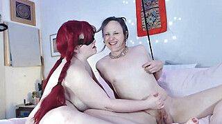 Horny Babe Jerks Off Ts' Cock - ah-me.com