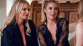 Rachael Cavalli - Aiden Ashley - Lily Larimar - Innocent stepdaughter taught by stepmoms - ah-me.com