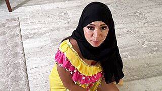 Maid Princess Ali strips and fucks for money - ah-me.com