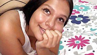 I FIND MY PRETTY FACE STEP-DAUGHTER PLAYING IN HER PANTIES AND I SEDUCE HER INTO SUCK MY DICK UNTIL I END UP WITH HER PUSSY DRIPPING CUM - ah-me.com