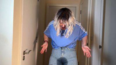 Desperate MILF Emma Voyeur Wets Her Tight Jeans in Public - Pissing & Squirming - porntry.com