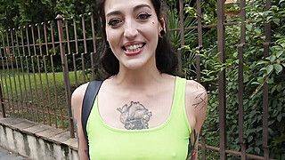 Romeo Mancini - BJRAW Sexy petite tattooed Italian Brisen gobbles up a big dick - ah-me.com