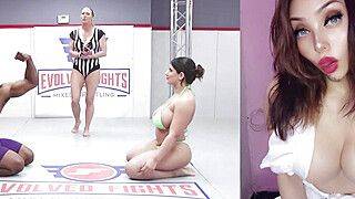 Busty Sara loses in the ring and gets fucked - ah-me.com