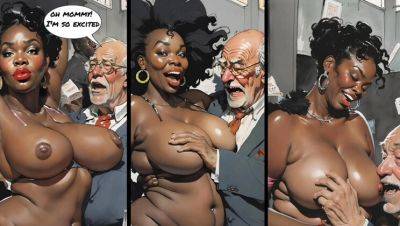 Ebony Mistress Dominates Rich Old Cuckold - Hot Cartoon Sex Animation - porntry.com