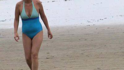 Hot Blonde Stepmom Fucks Stepson First Time on Beach - Ardientes69 - porntry.com