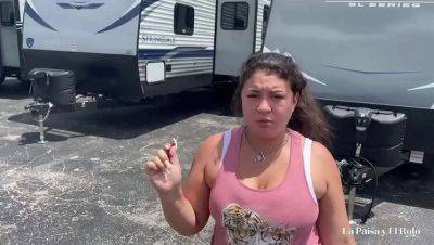 Hot Colombian teen La Paisa gets pussy & ass fucked doggystyle in public by salesman - veryfreeporn.com - Colombia